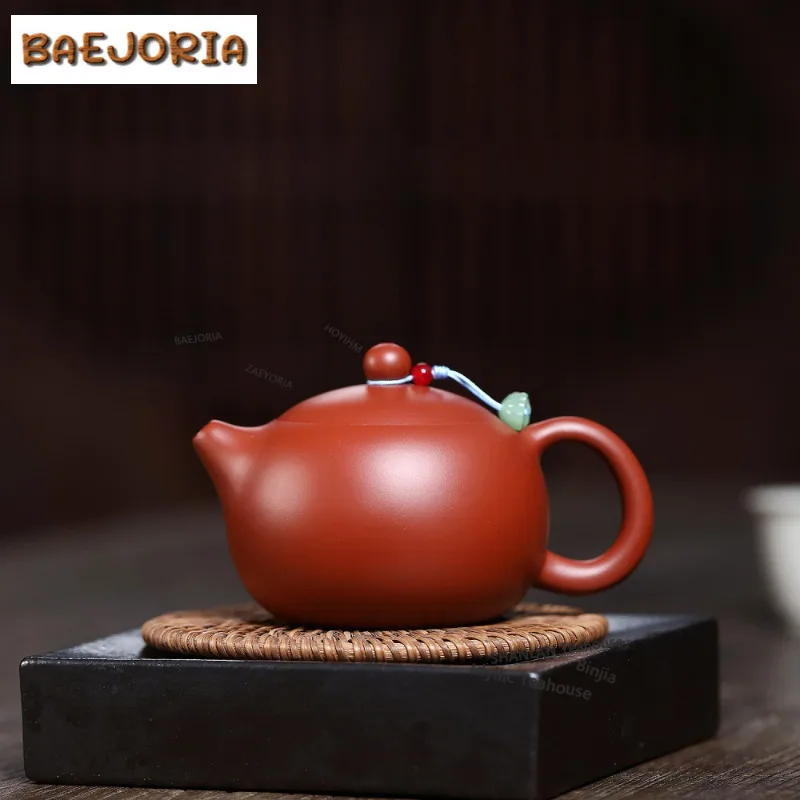 250ml Ancient Yixing Purple Clay Teapots Handmade Xishi Pot Raw Ore Dahongpao Mud Tea Maker Kettle Zisha Tea Set Collection