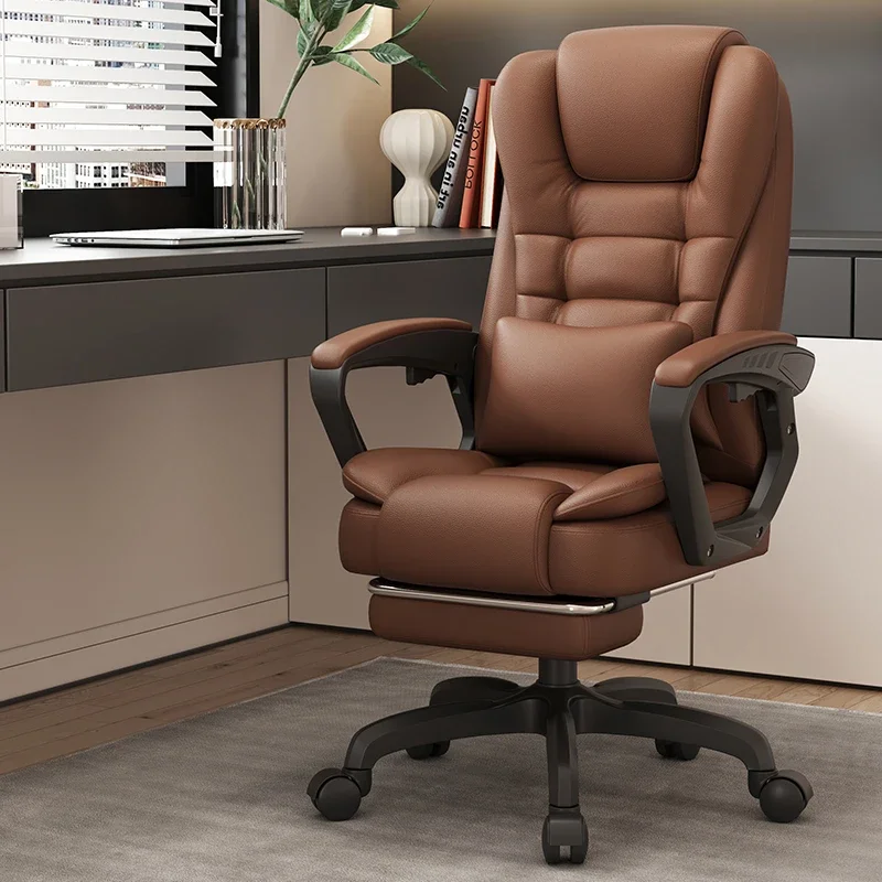 Silla De Oficina De lujo para suelo, almohada De soporte, Sillas De juegos De ordenador De diseño nórdico, muebles cómodos reclinables