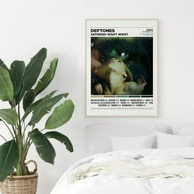 Saturday Night Wrist Music Album Cover Deftones Band Poster Printing Canvas Painting for Room Home Wall Art Decoration