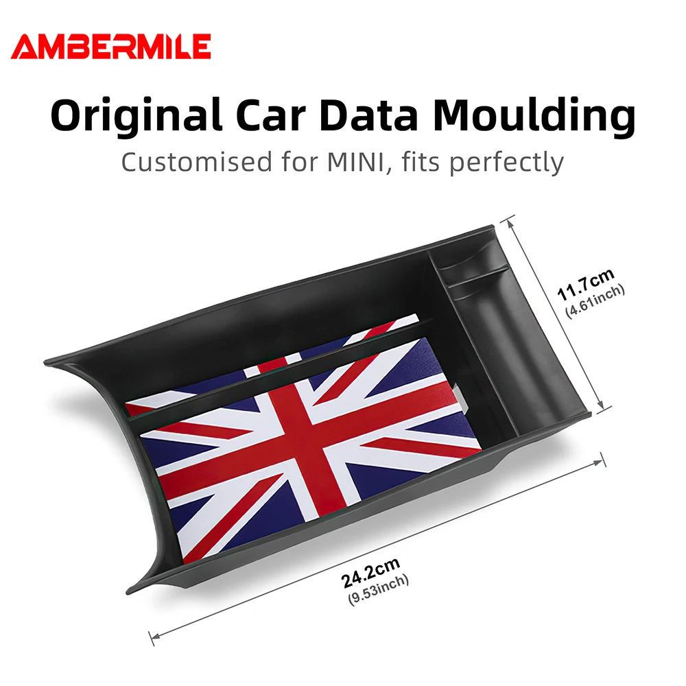 For Mini Countryman F60 2017-2023 Fuel Version Central Armrest Box Storage Box ABS Central Control Storage Box Car Accessories