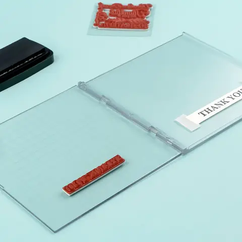 DIY Scrapbooking 스탬프 공예 6.3*6.3 인치 완벽한 스탬프 위치 지정 도구에 대한 정확한 공예 스탬핑을위한 정확한 스탬프 플랫폼