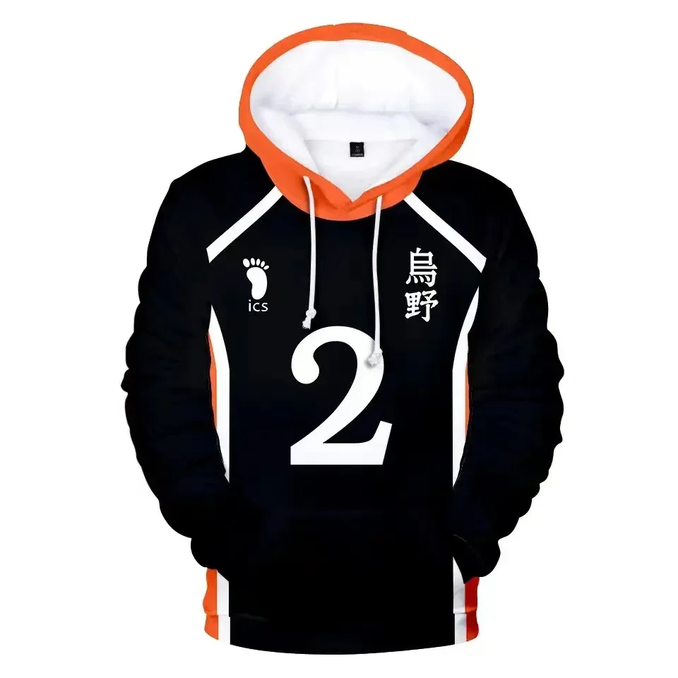 3D Haikyuu!! Hoodies Akaashi Keiji Bokuto Koutarou Unisex 3d Anime Cosplay Costume KIDS Fukurodani Volleybal Club Casual Clothes