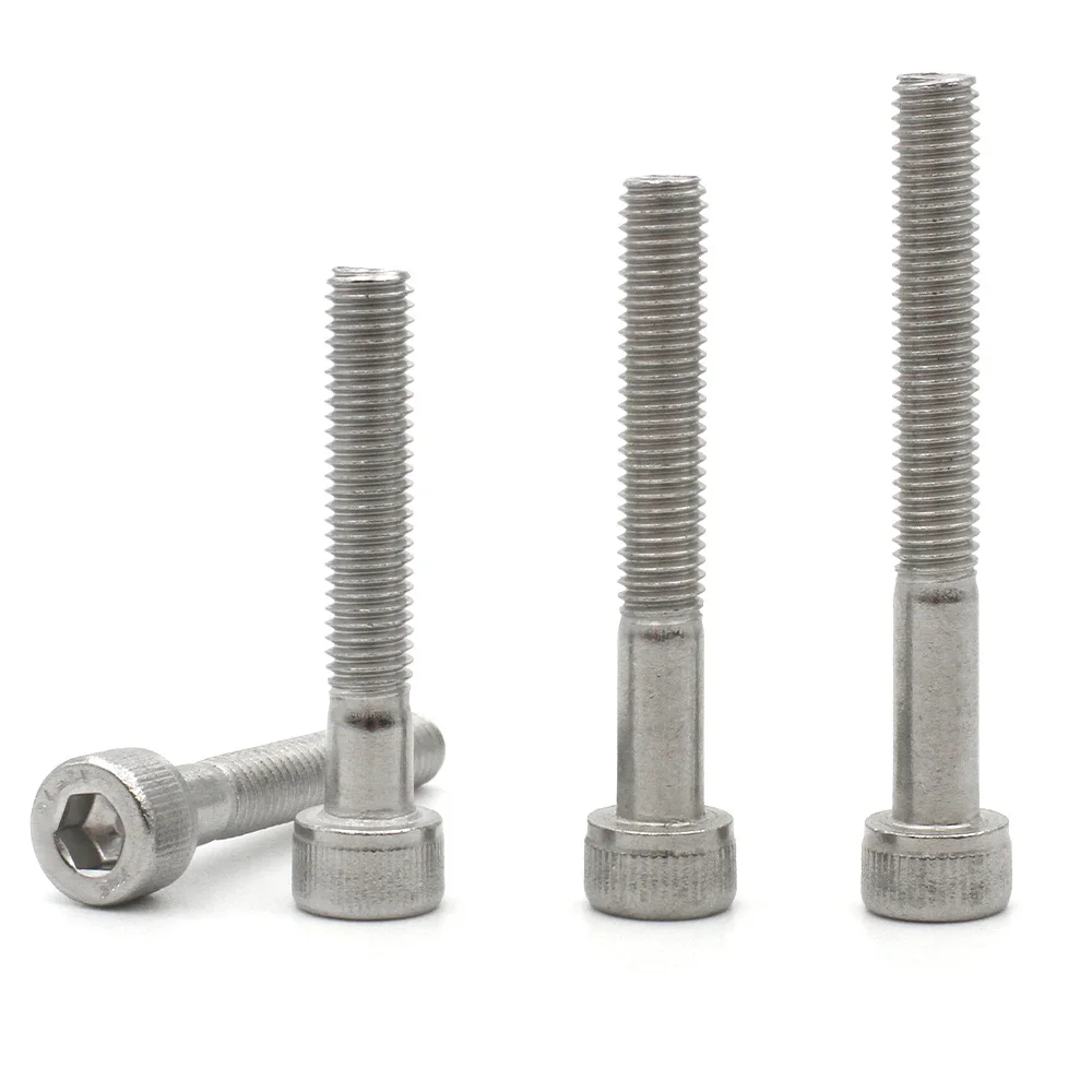 10 /2 /1pcs M3 M4 M5 M6 M8 304 Stainless Steel Lengthened Long Allen Hexagon Hex Socket Cap Head Half Thread Screw Bolt