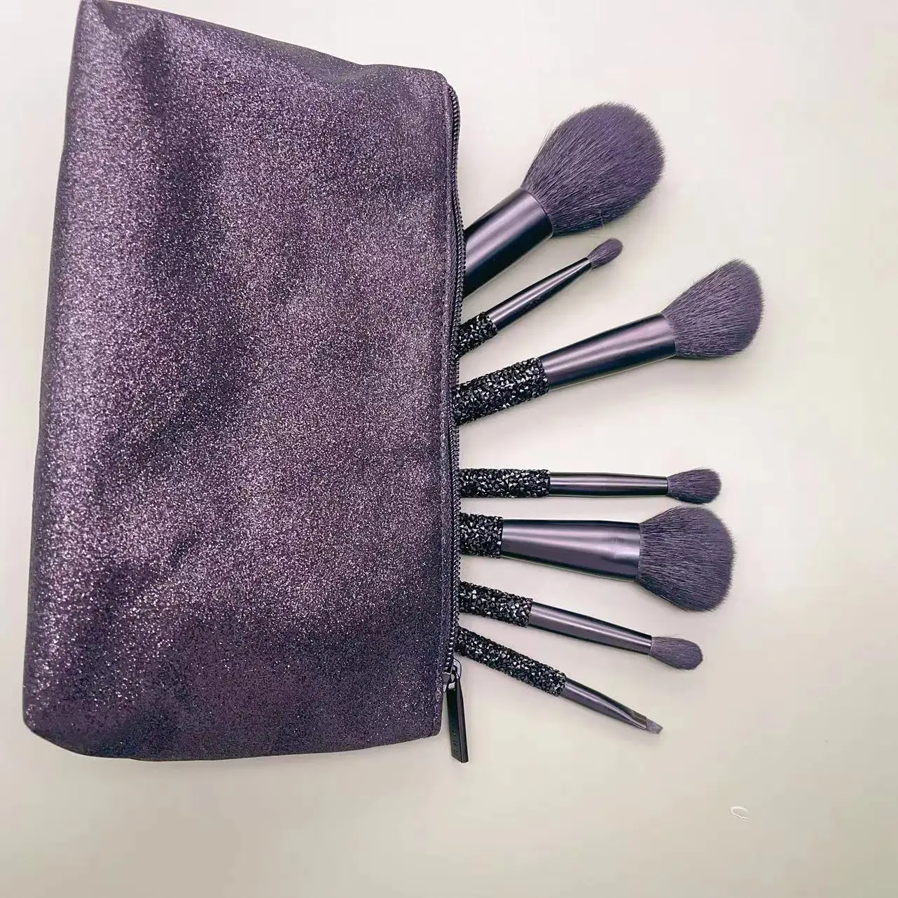 YLovely 8pcs Morph e The Bling Fling Brush Collection With Bag In Stocks Goat Hair Stone Handle Makeup Brush Set