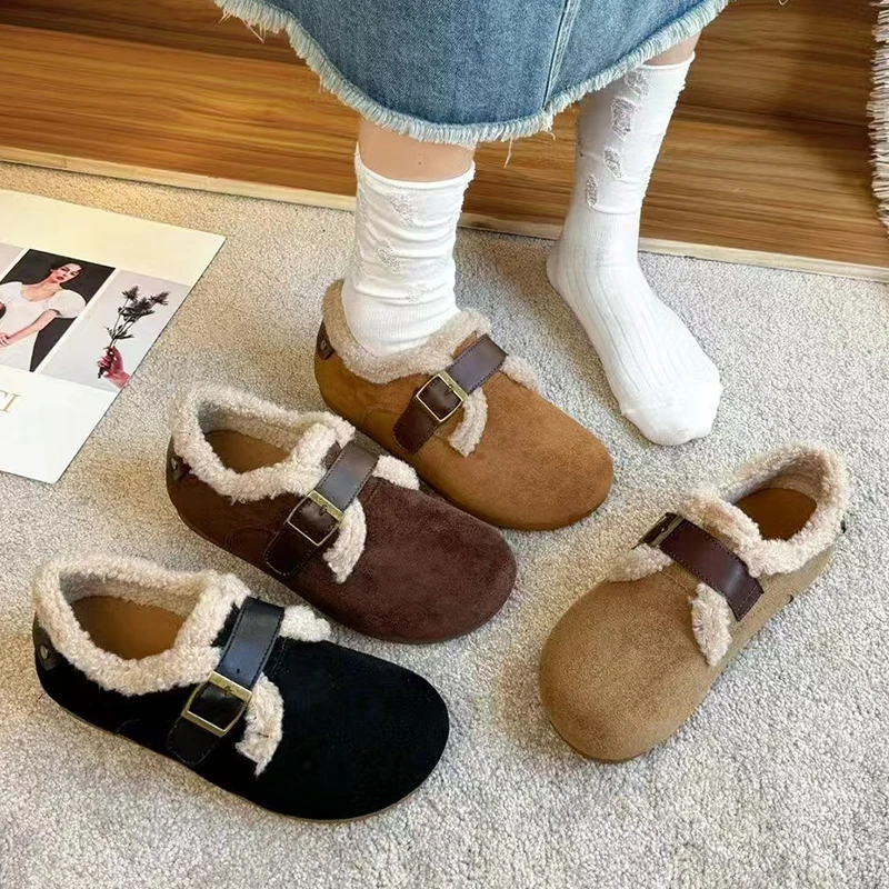 

Fur Women’s Snow Boots Fashion Suede Women Loafers Shoes Winter Cozy Warm Woman Boots 2025 Walking Sport Sneaker Female Zapatos