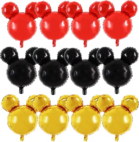 Mickey mouse Head Foil Balloons Gold Black Red Foil Balloon  Birthday Party Theme Party DecorationGraduation Party Supplies