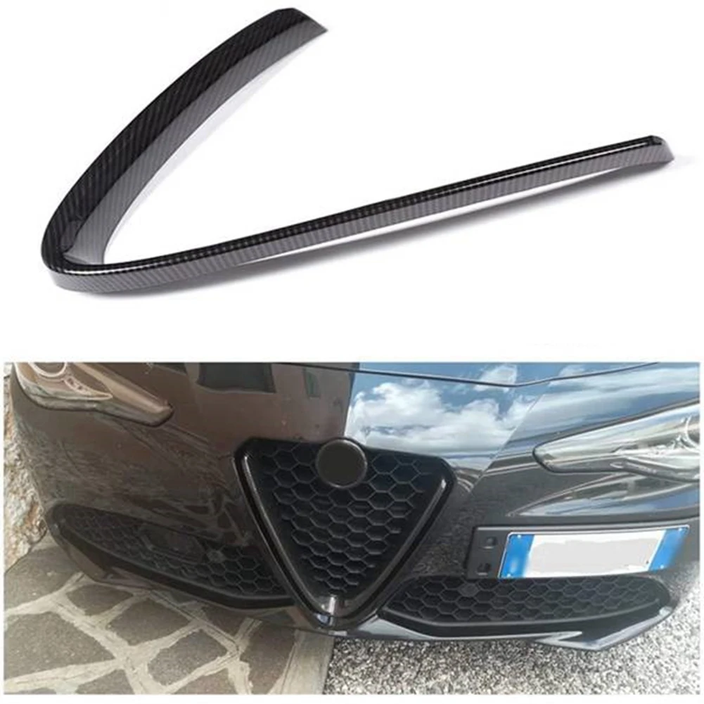 For 2016-2019 Car Front Bumper Air Grilles V Shape Frame Decoration Trim Cover Sticker