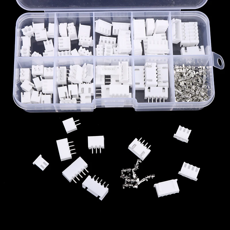 Y 230Pcs XH2.54 2p 3p 4p 5pin 2.54mm Pitch Terminal Male And Female Housing Kit Pin Connector Terminal Connector Kit