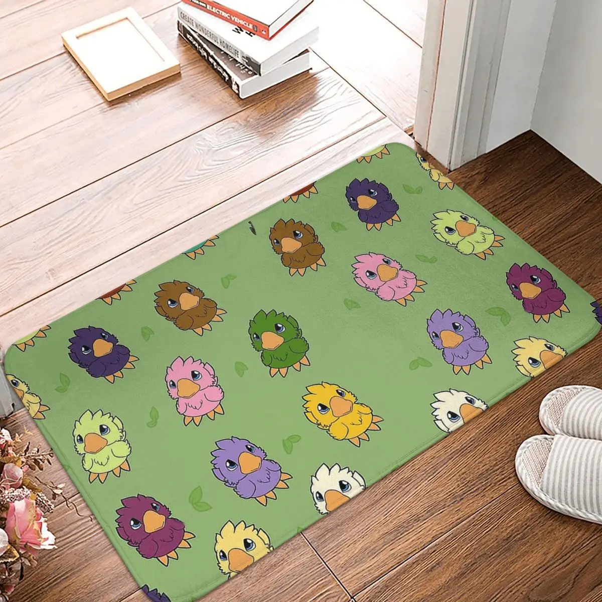 Chibi Mini Bathroom Mat Fantasy Chicken Parade Doormat Kitchen Carpet Balcony Rug Home Decor