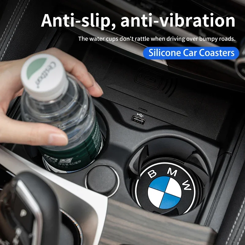 Car Interior Coaster Water Cup Anti-slip Pad Decorate Mat for BMW G30 G32 G01 G02 G05 G06 G07 G26 G23 G22 F40 F20 G08 G16 G15