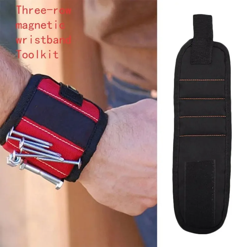 Magnetische Armband Tragbare Werkzeug Tasche Magnet Elektriker Handgelenk Werkzeug Gürtel Schrauben Nägel Bohrer Armband für Reparatur Werkzeug