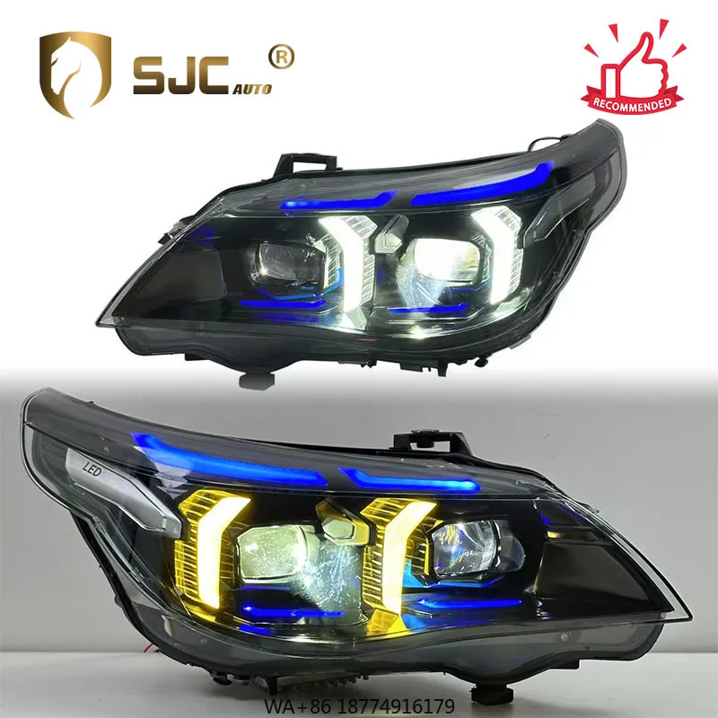 

Auto Part Headlight for E60 2003-2010 Upgrade to New Style Snake Eye Dual-color Front Lamp Assembly Plug and Play