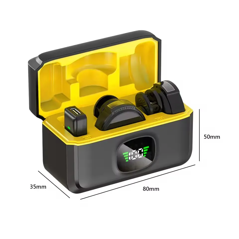 Micrófono inalámbrico de solapa XinMic con cancelación de ruido para Android, mini mic tipo C para grabación al aire libre, entrevistas y PC 6