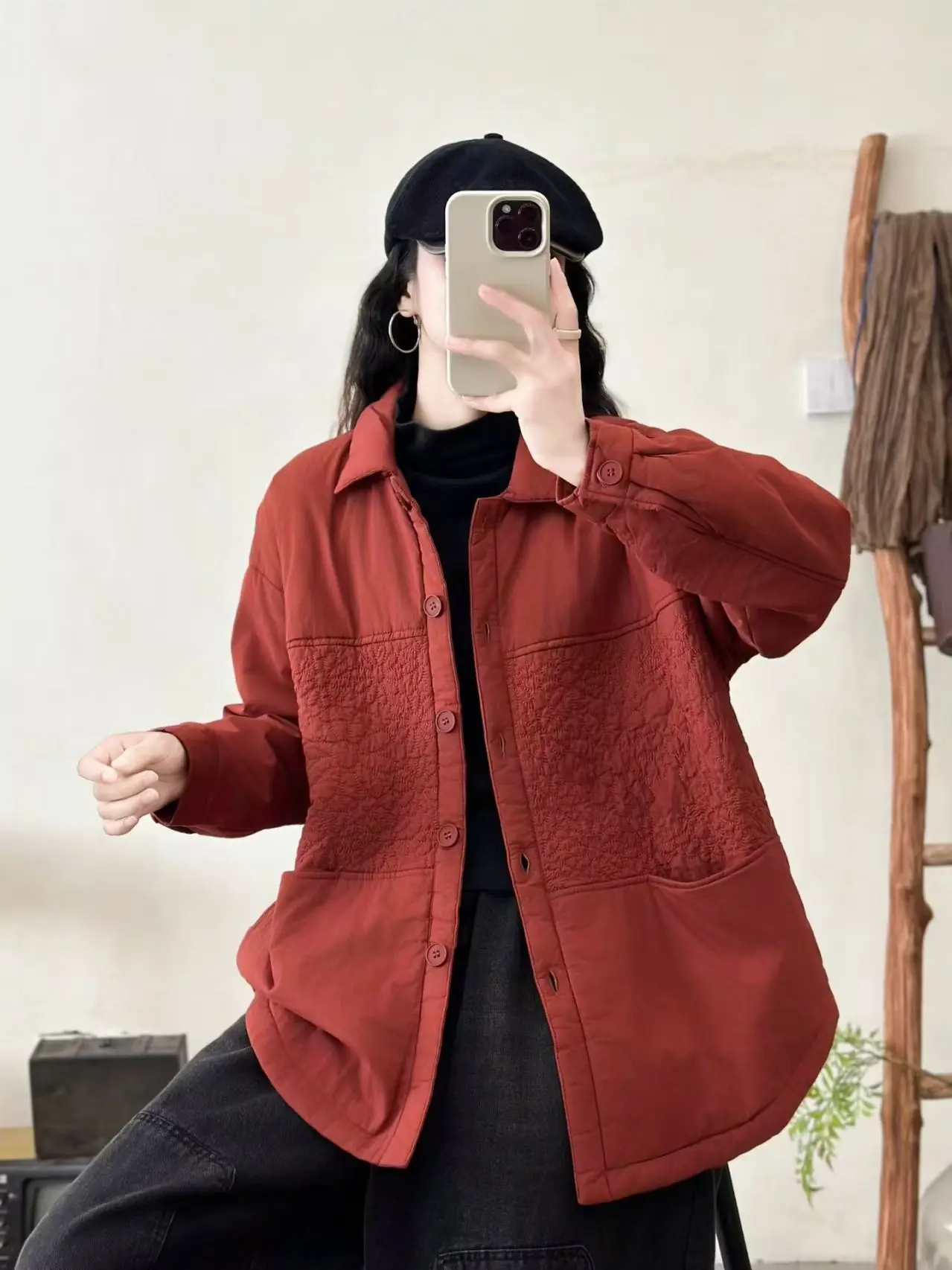 

Женский длинный кардиган из чистого хлопка с цветочным принтом Emed Jaet и воротником-стойкой на одной пуговице, утягивающий топ с хлопковой подкладкой