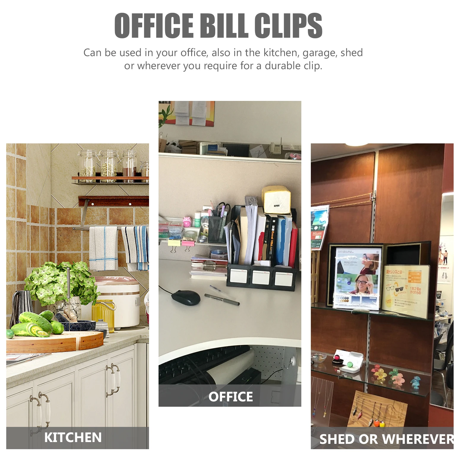 

10Pcs Metal Office Clips Multi Functional Pinch Clamps for Snack Bags Food Sealing Fresh Keeping Clips Home Document