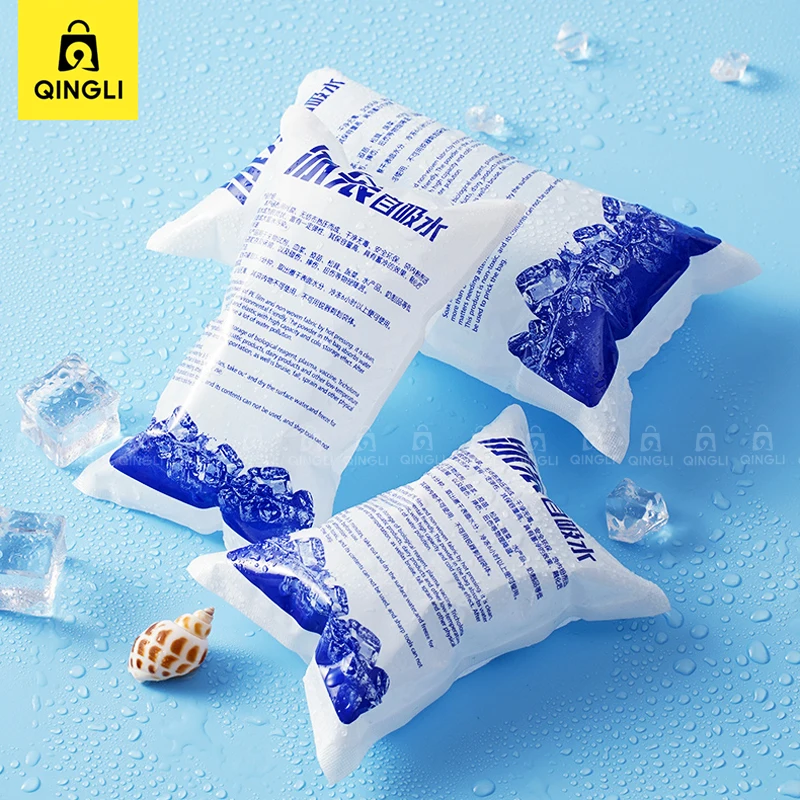 10 Pcs Automatic Water-absorbing Ice Bag Reusable Gel Ice Packs Pain Cold Compress Drinks Refrigerate Food Keep Fresh Cooler Bag