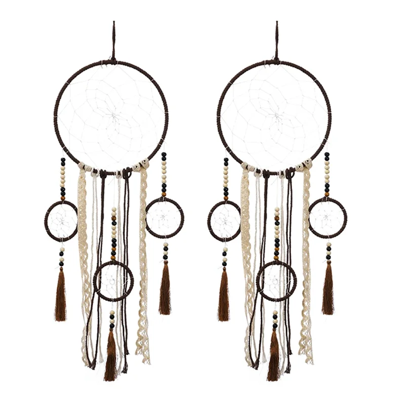 

ABBN-Ornament Craft For Adult Bedroom Handmade Dream Catcher Boho Wall Hanging Ornament Craft Gift Wall Art