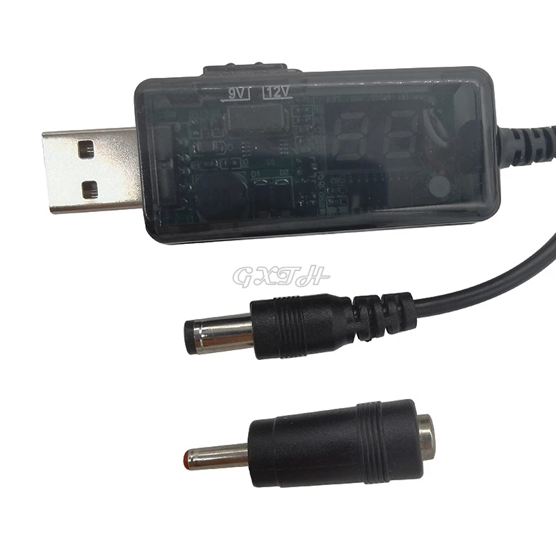 USB повышающий преобразователь DC5V в 9V 12V USB повышающий преобразователь кабель 3,5x1,35 мм разъем для источника питания зарядное устройство преобразователь мощности