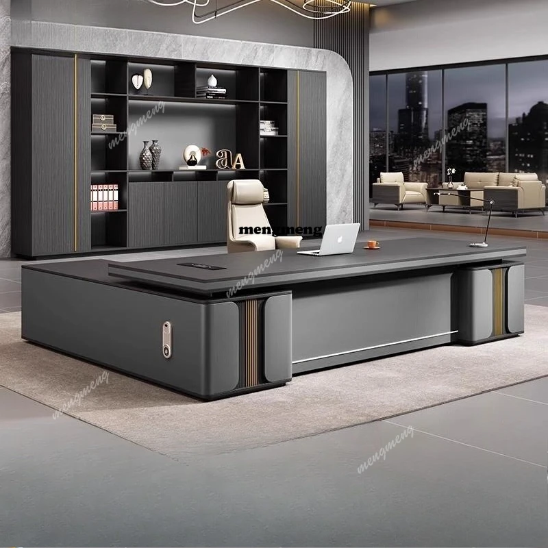 

Luxury Modern Boss Office Desk Work Art Stand-Up Filing Cabinets, Office Desk Storage,Furniture