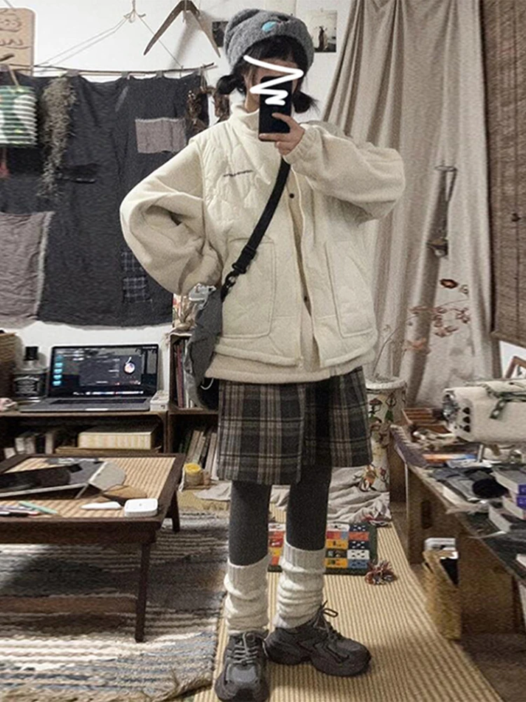 

Новый женский хлопковый жилет 2026 года, комплект для многослойной одежды, осенне-зимний повседневный стиль, на молнии