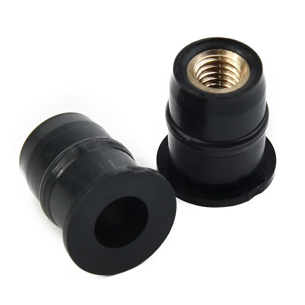 10 Pcs 5mm Motorcycle Windshield Rubber Rivet Nuts Set M5-Vibration Damper Panel Mounting Well Nut For Honda For Suzuki