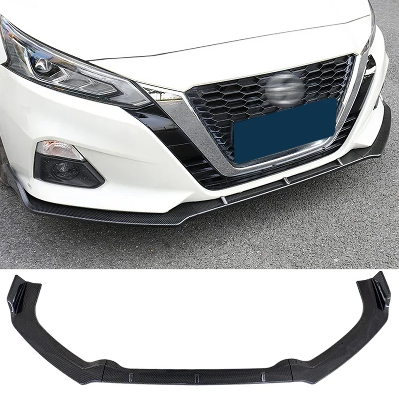 

Front Bumper Spoiler Protector Plate Lip Splitter Body Kit Carbon Surface Decorative Strip Shovel For Nissan Altima 2019 2020