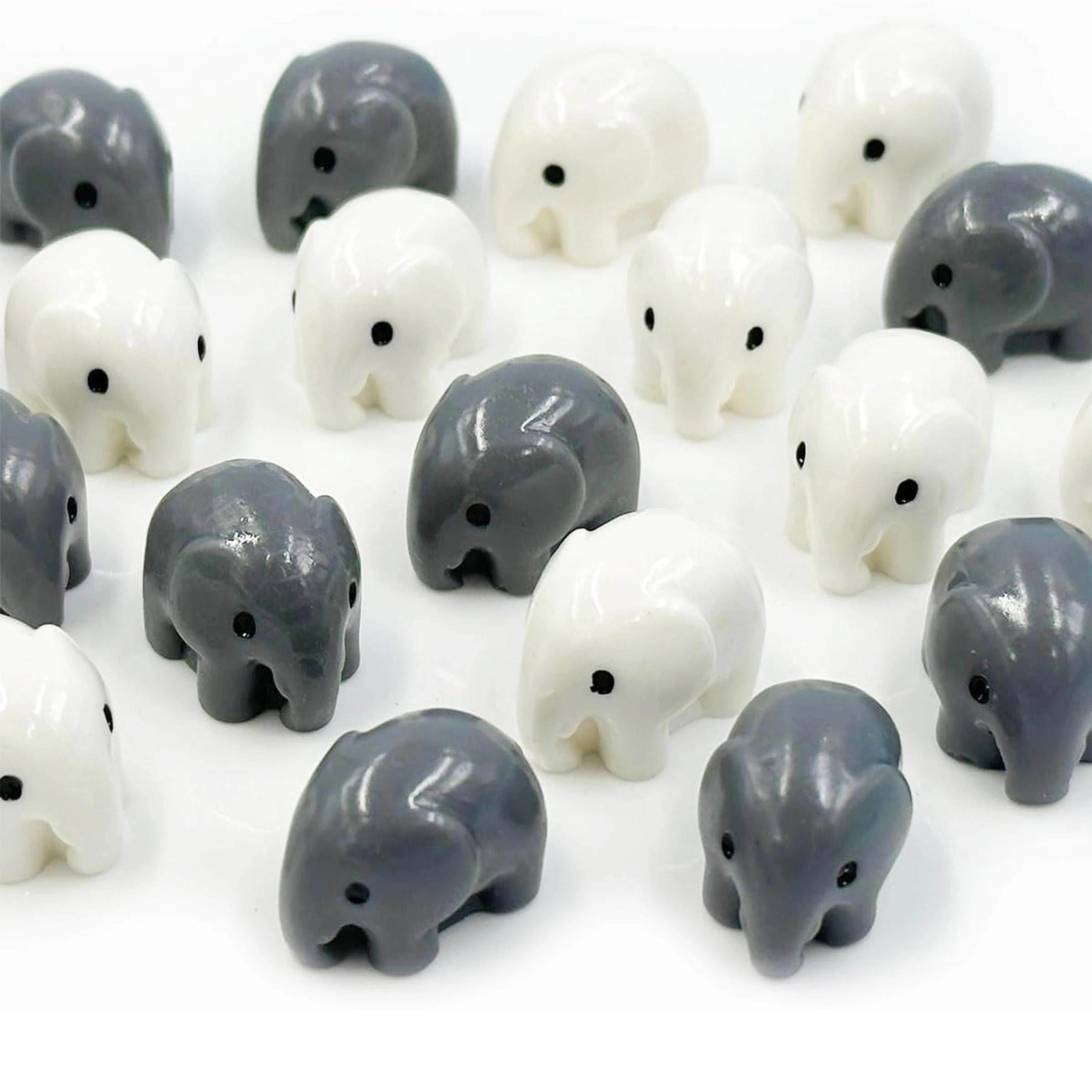 

5/10pcs Mini Resin Elephant Figurines, Cute Tiny Animal Miniatures Fairy Garden Accessories for Micro Landscape DIY Home Decor