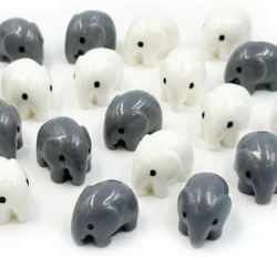 5/10pcs Mini Resin Elephant Figurines, Cute Tiny Animal Miniatures Fairy Garden Accessories for Micro Landscape DIY Home Decor
