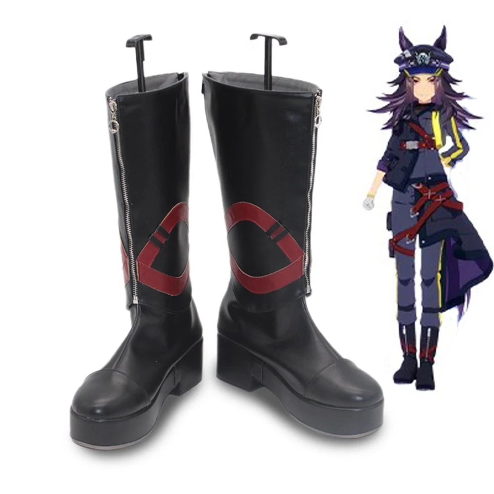 

Обувь для косплея Game Pretty Derby Fenomeno, женские черные ботинки Super Creek, индивидуальная обувь для Хэллоуина, карнавала, ролевых игр