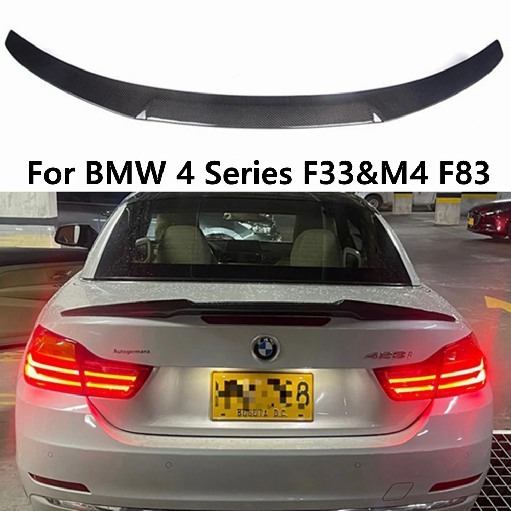 

For BMW 4 Series F33&M4 F83 Convertible M4 Style Carbon fiber Rear Spoiler Trunk wing 2013-2020 FRP Forged carbon