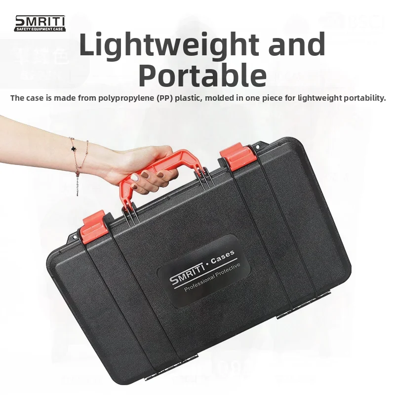 

44x26cm Plastic Equipment Protective Box Car Toolbox With Foam Lining UAV Storage Durable Protective Case For Instrument