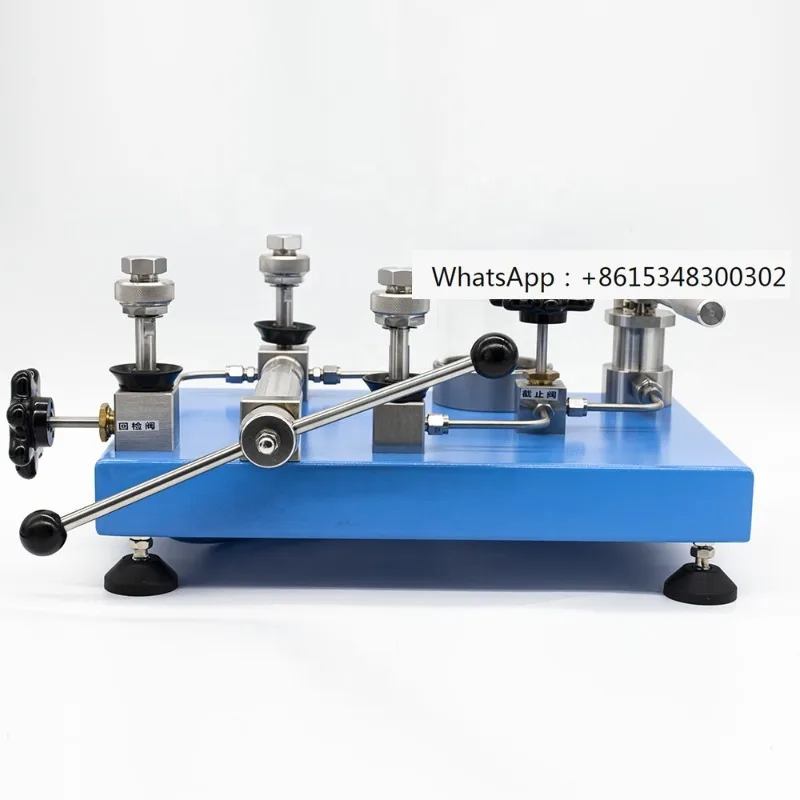 Benchtop 600bar man-ual high pre-ssure hydraulic wa-ter or o-il calibration pum-p