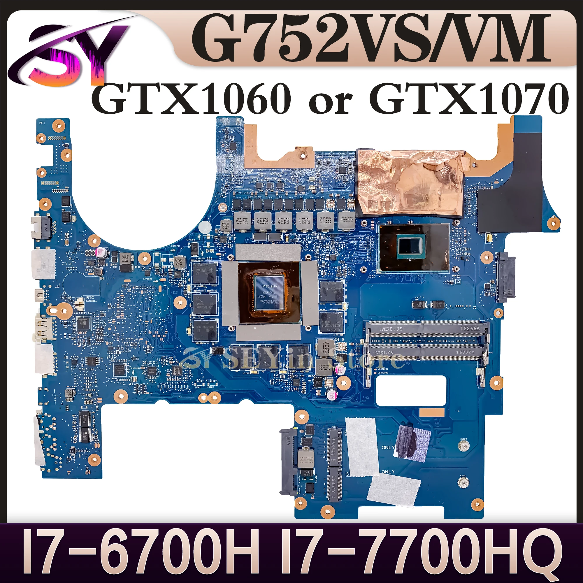 

G752VM Mainboard For ASUS ROG G752V G752VS G752VSK GFX752VS Laptop Motherboard I7-6700HQ I7-6820HK I7-7820HK GTX1060/6G GTX1070