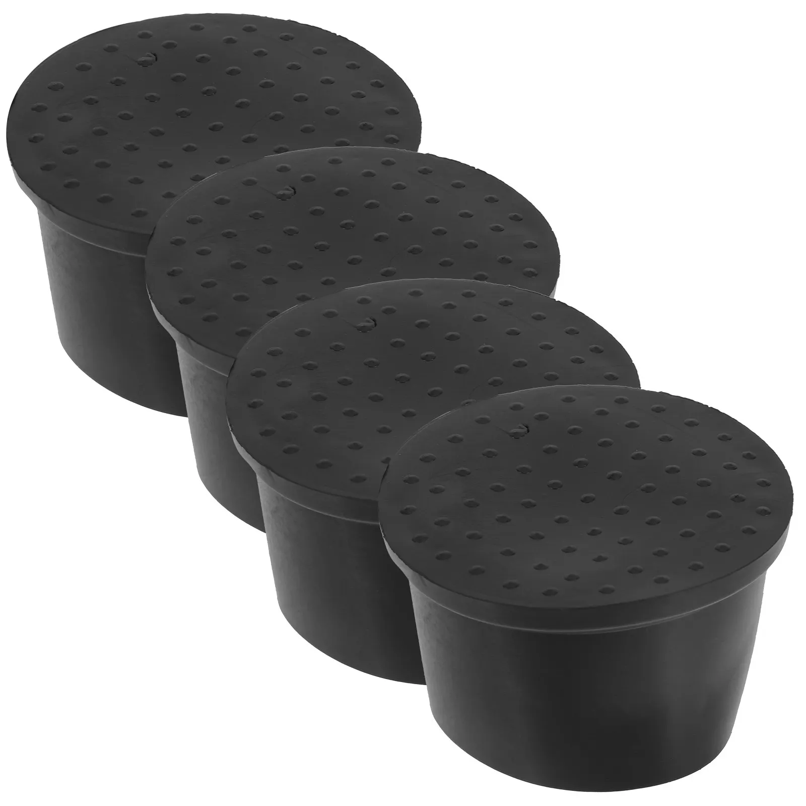 4Pcs Chair Leg Covers Rubber Caster Cups Non-Skid Round Furniture Pads Bed Wheel Stoppers Prevent Rolling Scratch Hardwood Floor