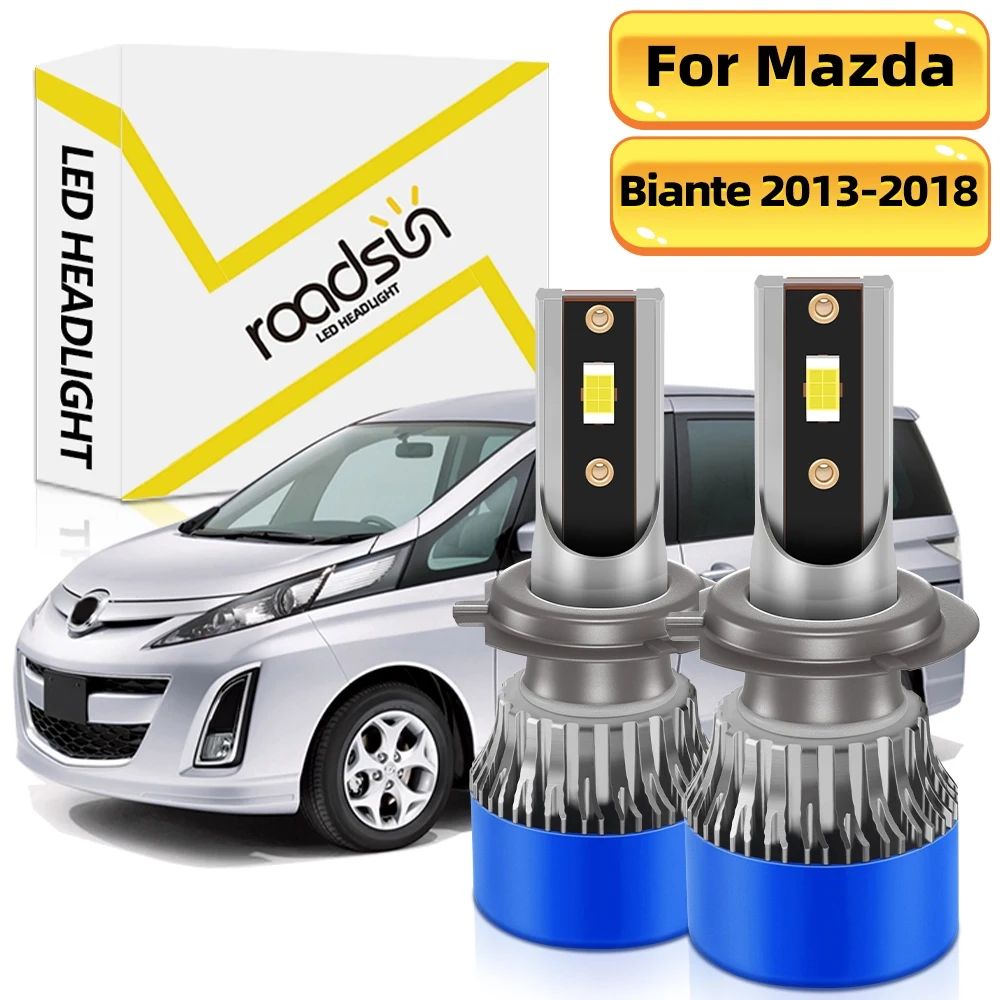 【For Mazda Biante 2013-2018】LED Car Headlight Bulbs H4 High/Low Beam Headlamp 6000K White 25000LM Super Bright Plug And Play