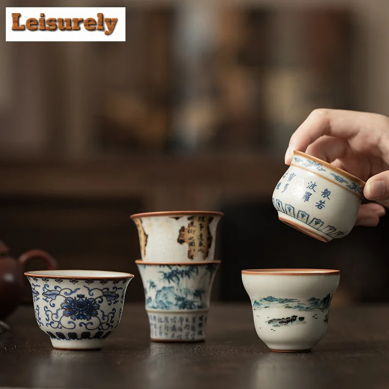 

2 шт./лот Ru Kiln чайная чашка элегантная чайная чашка для чайной дегустации чашка с ароматом чашки Chazhan Master чашки китайский чайный сервиз аксессуары