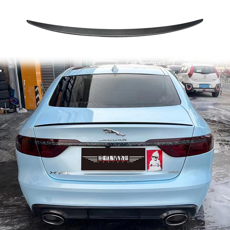 Carbon Fiber Rear Spoiler For JAGUAR XF XFL XFR XFR-S X250 X260 2016-2023 Tail Box Cover Splitter Car Accsesories Body Kit