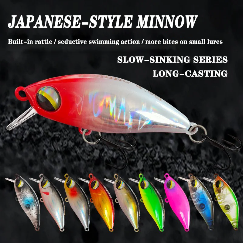 أسماك الصيد السحر 4.5 جرام 50 مللي متر Jerkbait Wobblers بطيئة اغطية المياه العذبة الاصطناعي الطعم الثابت باس سمك السلمون المرقط بايك الصيد المسار