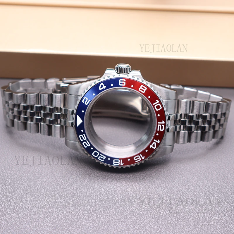 40mm Gmt-master Men\'s Watch Cases Bracelet Wristband Parts For Seiko nh34 nh35 nh36/38 miyota 8215 eta 2824 Movement 28.5mm Dial