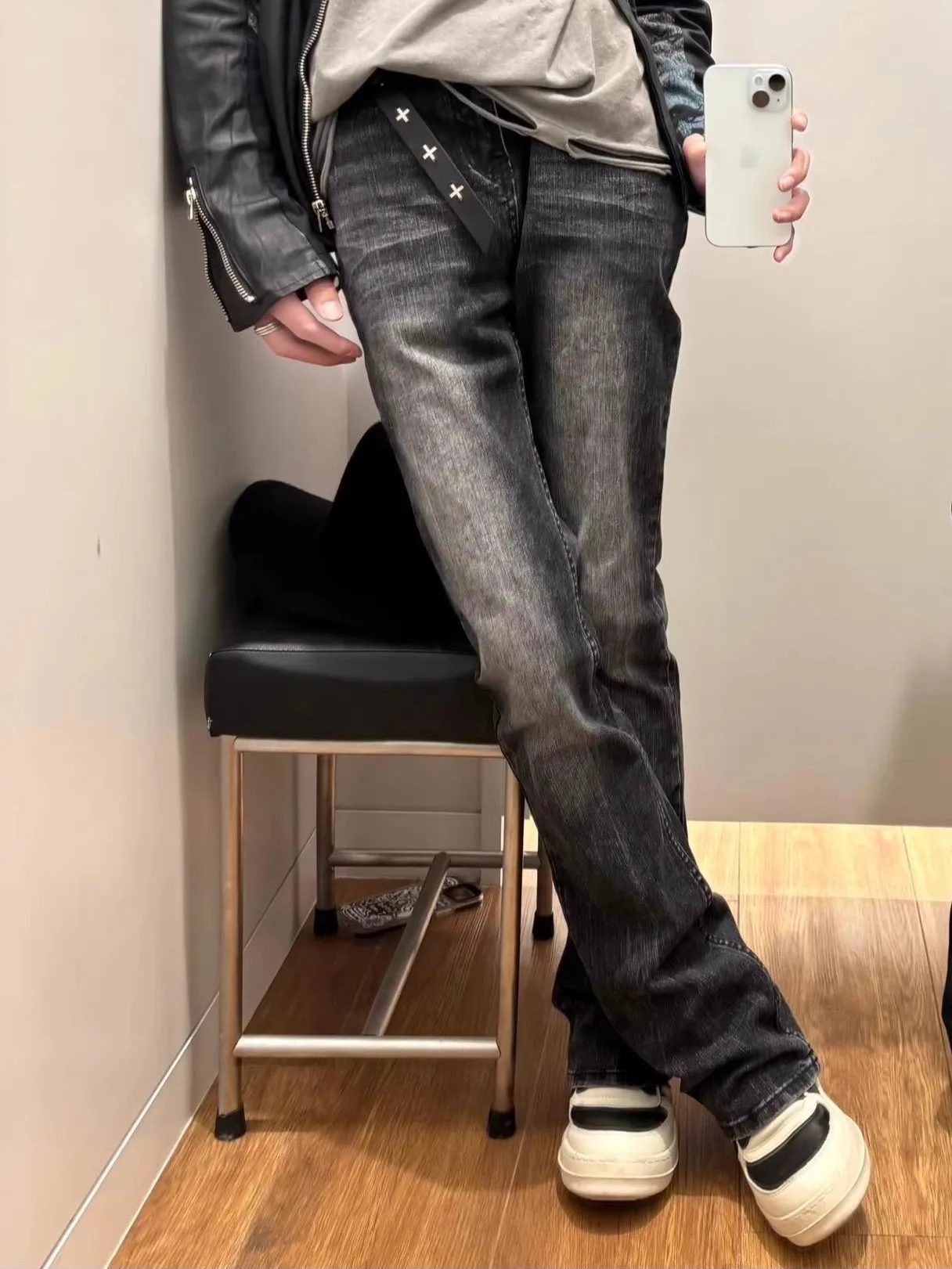 

American Vibe Retro Washed Straight Leg Men's Jeans Clean Fit Long Trousers Youthful Trendy Wear Resistant Casual Jeans