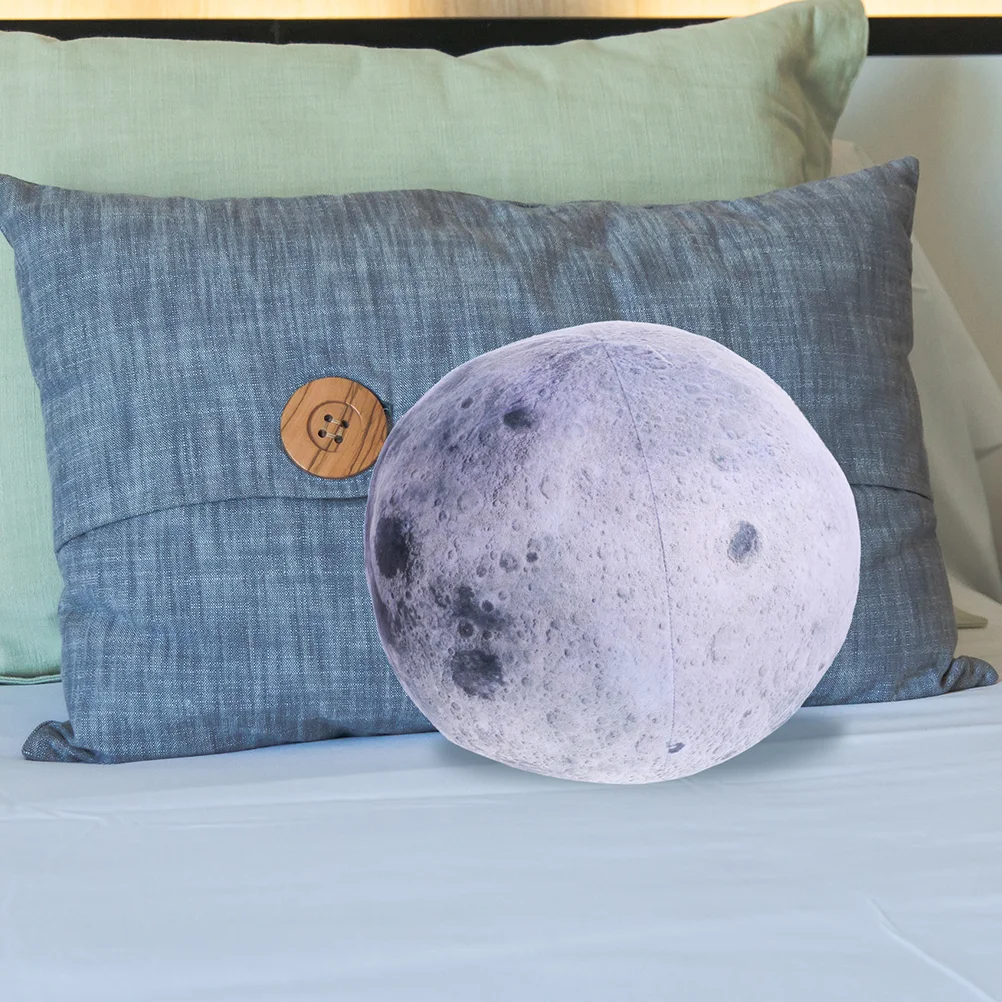 Moon Pillow Toy Home Decor Furry Cushion Plush Planet Decorative Throw Round Pp Cotton Soft Sofa Ball Sphere