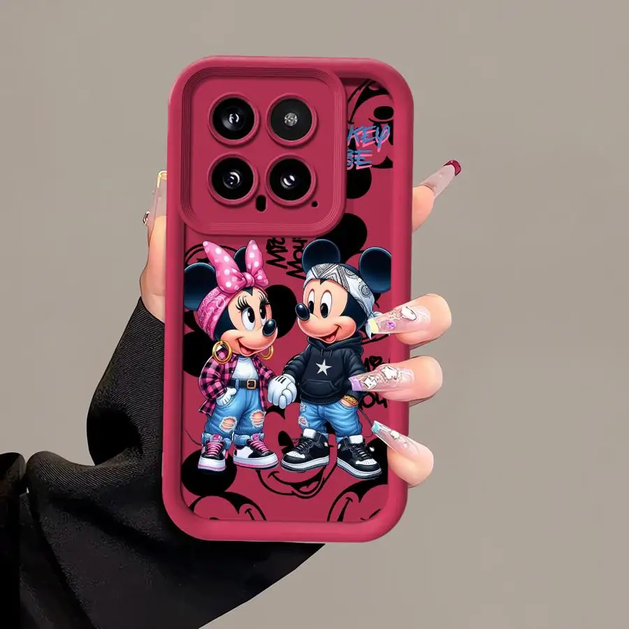 Casing ponsel keren Mickey Minnie Mouse, casing penutup lembut Funda Capa untuk Xiaomi Redmi Note 11 13 Pro Plus 5G 10 Lite 9 12 9S 12S 11Pro