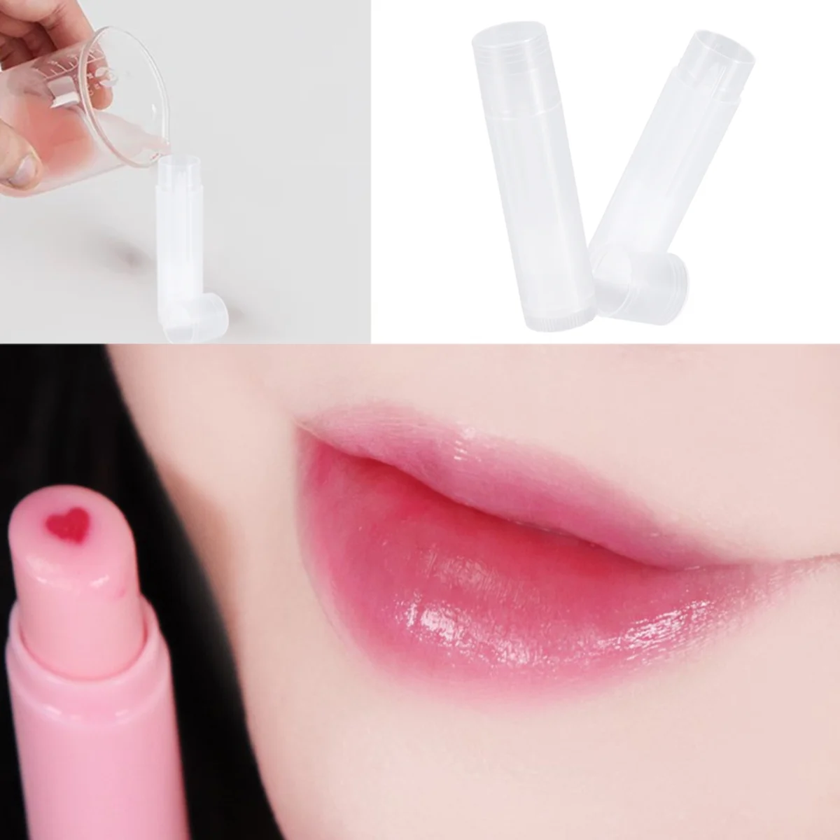 25pcs New Tubes with Caps Lip Container Tubes tube with caps Lipstick Tube Empty Containers