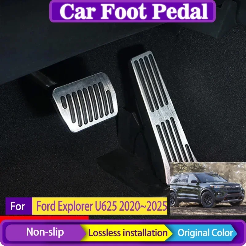 

Car Foot Pedals For Ford Explorer U625 2020 2021 2022~2025 No Drilling Rest Pedals Brake Fuel Accelerator Covers Auto Acessories