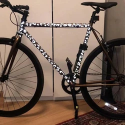 Pegatina para carrocería de bicicleta con estampado de leopardo, pegatinas Hemet para motocicleta, calcomanías impermeables troqueladas con estampado VW