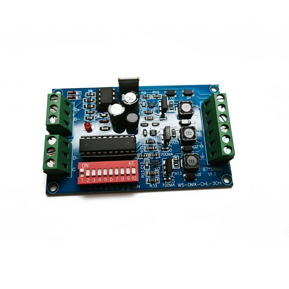 3CH DMX512 Decoder DMX RGB Controller Constant Current 350mA 700mA High-power Drive Common Anode For DC12V 24V 36V RGB Led Lamp