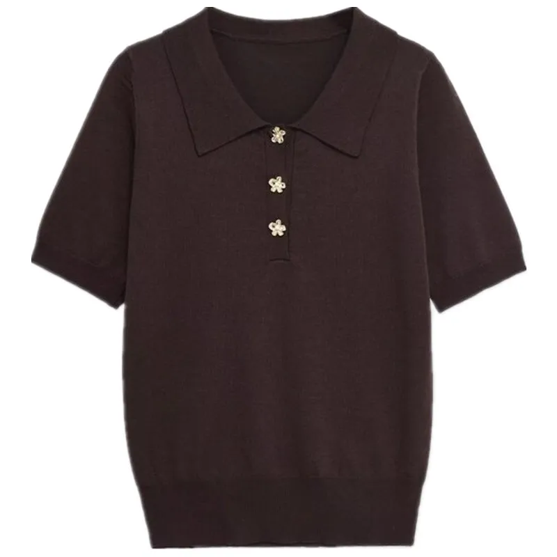 Damska dzianinowa bluzka typu ort Sve, nowość na jesień 2025, moda europejska, regularny krój, dopasowana do ciała, wkładana przez głowę.