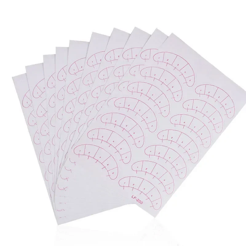 Patch en papier pour la pratique de l'extension des cils, coussinets sous les cils avec échelle, cils greffés, embouts pour les yeux, enveloppes autocollantes, outil de maquillage, 70 paires