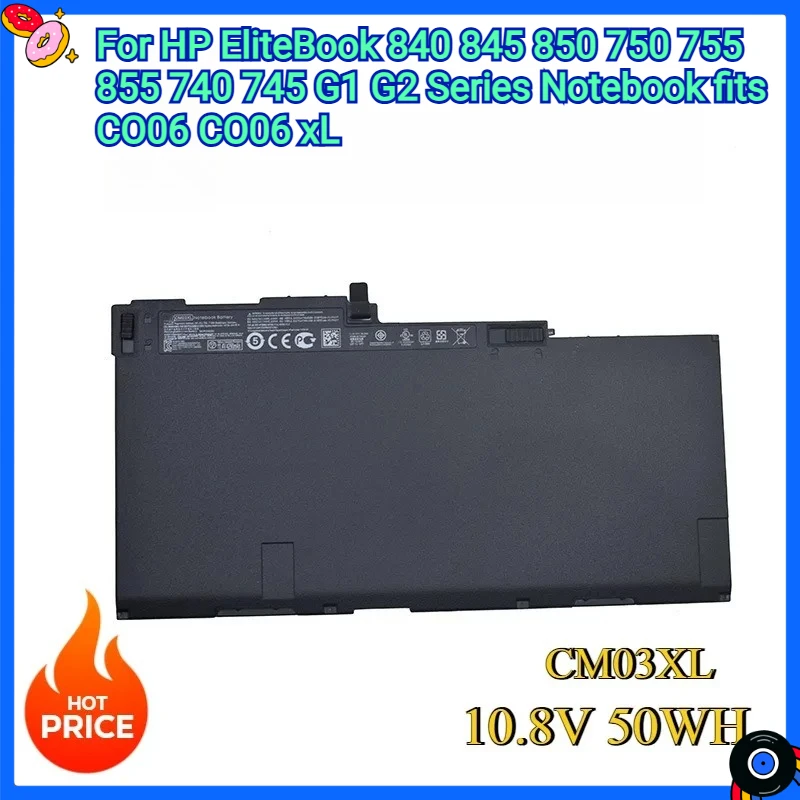 

Новый аккумулятор для ноутбука HP EliteBook 840 845 850 750 755 855 740 745 G1 G2 серии 10,8 В, подходит для ноутбука CO06XL