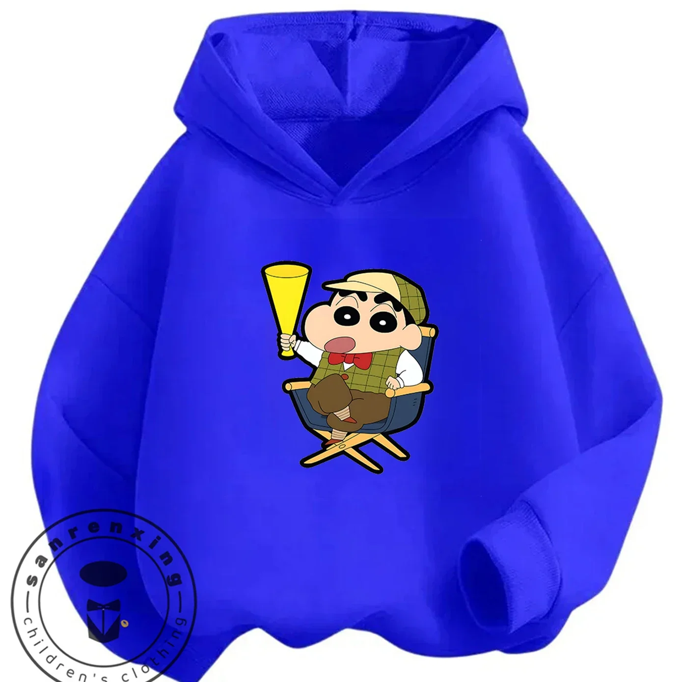 Casual Cartoon Hooded Sweatshirt Cute Kawaii Winter Street Fashion Kids Wear Crayon Shin Chan 3 14 Years